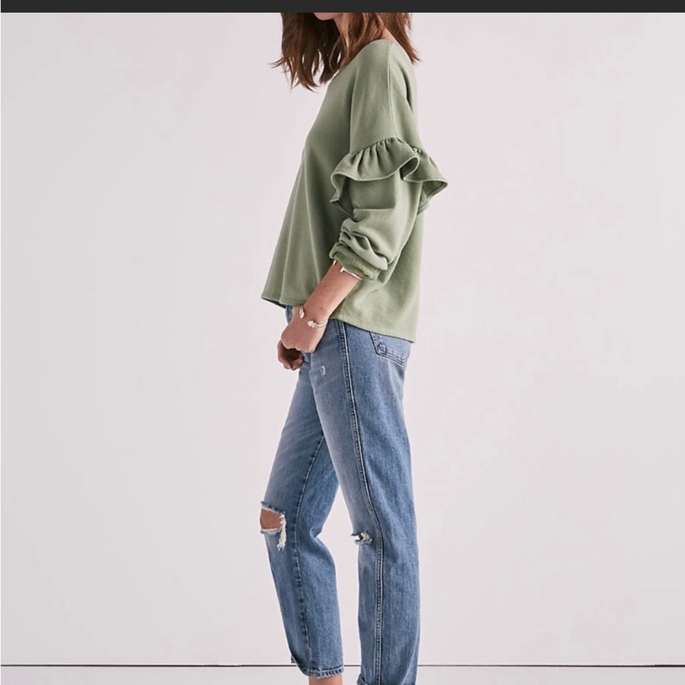 NWT Lucky Brand ruffle sweatshirt.